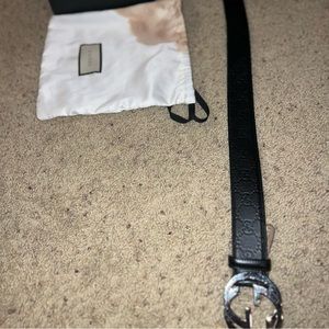 Black Gucci Belt Size 36